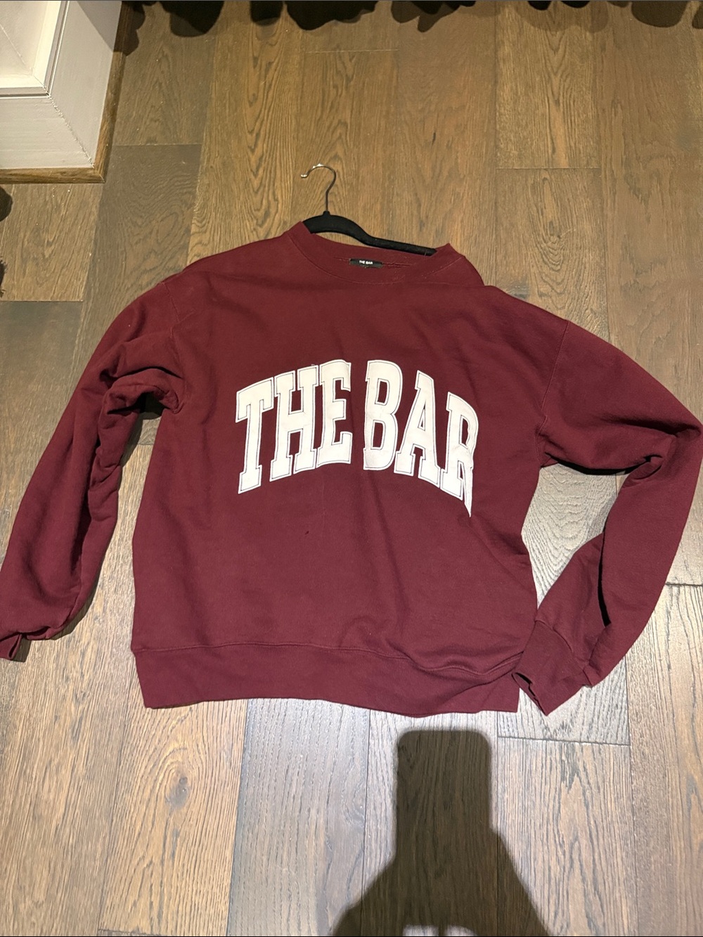 The Bar Maroon Sweatpants with White Logo